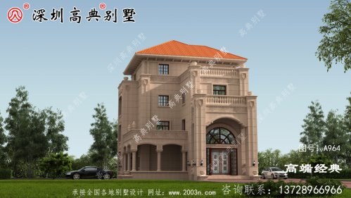 乡村三层半自建房设计图纸，户型大气房间多。